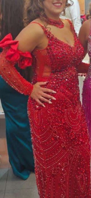 Vestido Gitana Rojo Talla 38