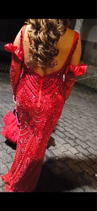 Vestido Gitana Rojo Talla 38