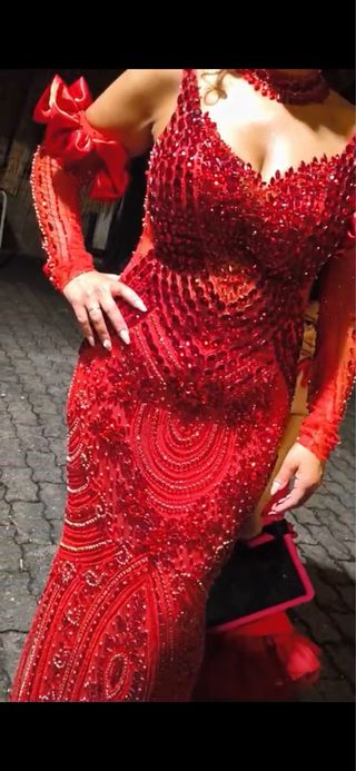 Vestido Gitana Rojo Talla 38
