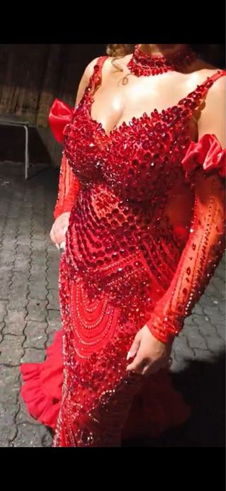 Vestido Gitana Rojo Talla 38