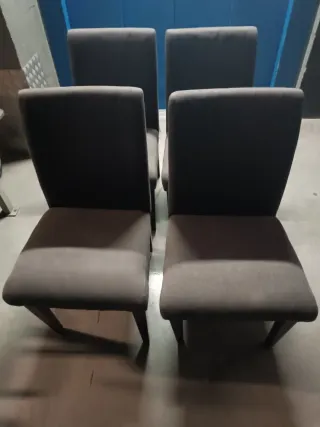 Juego de 4 sillas de comedor grises urge la venta