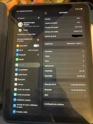 iPad 11" (A16) 128GB + Apple Pencil + Funda + Appl