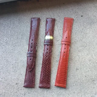 Cinturini vera lucertola viola/rossi