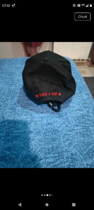 Cappello Dsquared2 Nero Rosso Unisex