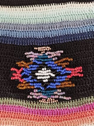 Top ganchillo multicolor talla M