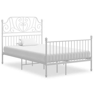 Cama de hierro forjado blanca