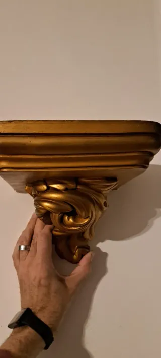 Ménsula Antigua Olot Pasta Madera Dorada