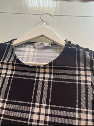 Vestido Mango Cuadros Talla XS