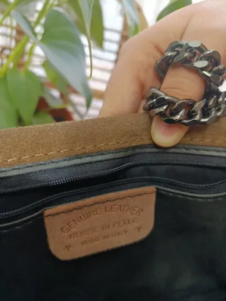 Bolso Piel  Genuine Leather