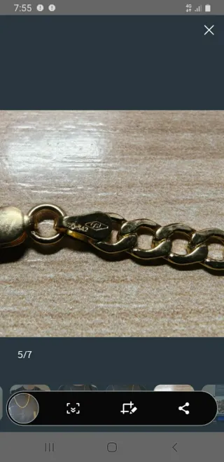 Collar de  oro  de 18KT primera ley