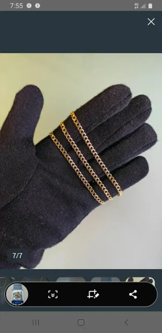 Collar de  oro  de 18KT primera ley