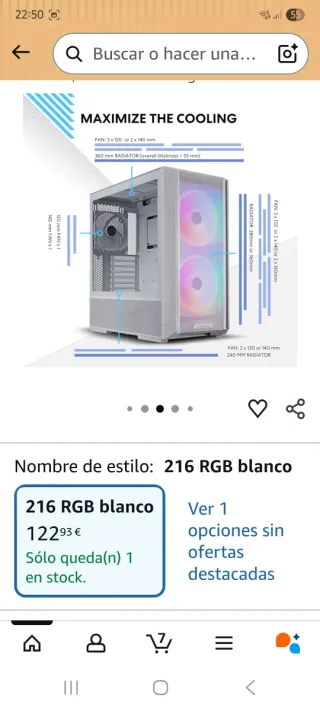 Torre PC Lian Li 216 Blanca