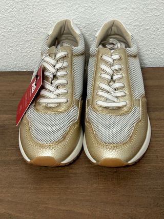 Zapatillas XTX Talla 37 Mujer Oro y Blanco