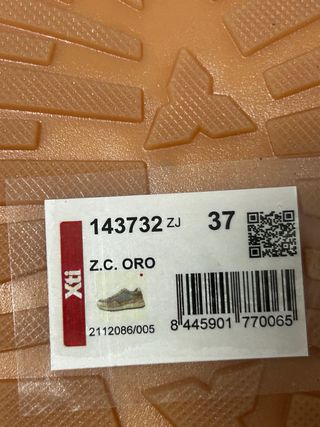 Zapatillas XTX Talla 37 Mujer Oro y Blanco