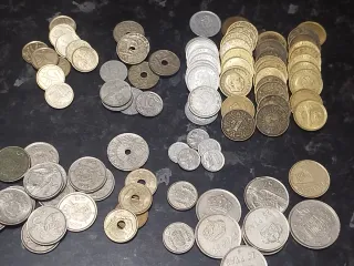 Lote 100 monedas españolas