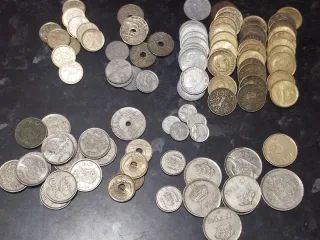 Lote 100 monedas españolas