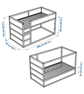 Cama reversible Ikea Kura