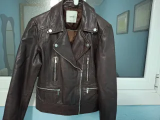 Cazadora polipiel Mango marrón