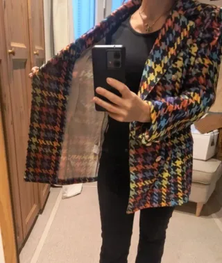 Blazer estampado multicolor