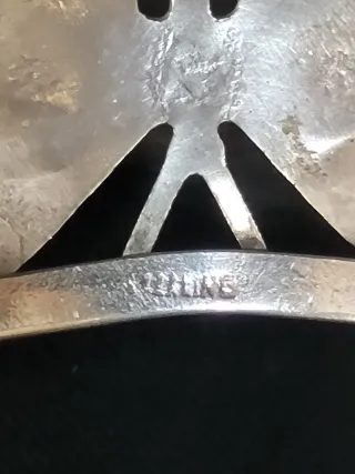 Collar y Puño de Plata Mariposa Nativo Americano