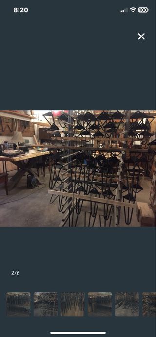 4 Patas Metálicas Negras 34 cm