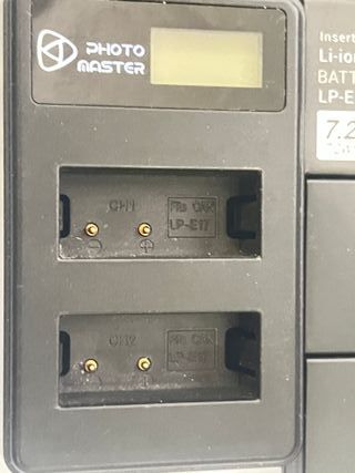 Confezione di 6 batterie LP-E17 + 2 caricatori duali