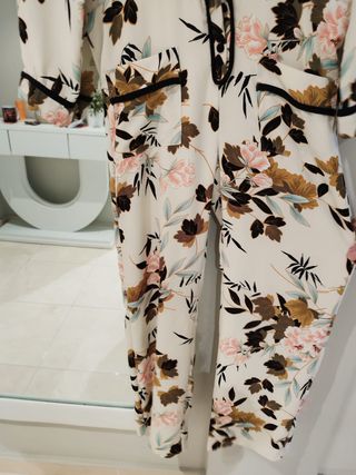 Mono chifón flores manga larga fluido Talla M