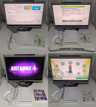 Consola Wii + Juegos + WiiFit + HDMI + WiiFl-ow 8.