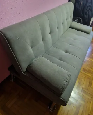 Sofá Cama Gris Tela