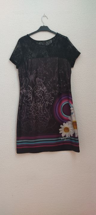 Vestido Desigual Negro Talla 44