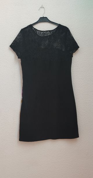 Vestido Desigual Negro Talla 44