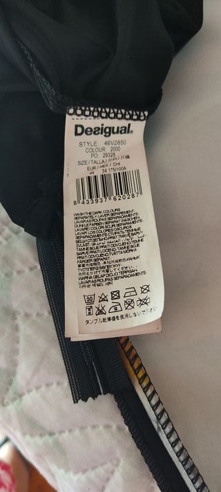 Vestido Desigual Negro Talla 44