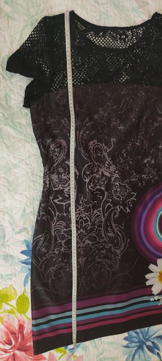 Vestido Desigual Negro Talla 44