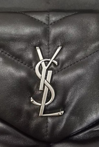YSL Puffer Bag Small negro en piel de cordero