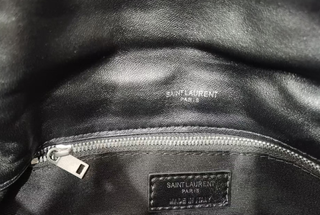 YSL Puffer Bag Small negro en piel de cordero