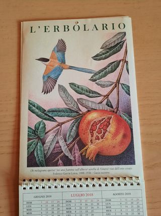 Calendario 2018 L'erbolario