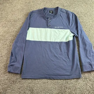 Camisa Henley de manga larga Hurley para hombre, a