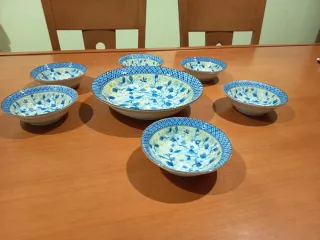 Juego de 7 cuencos de cerámica