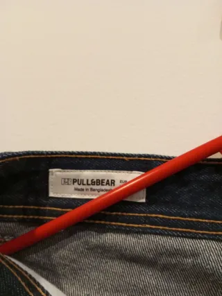 Pantalón vaquero ancho azul