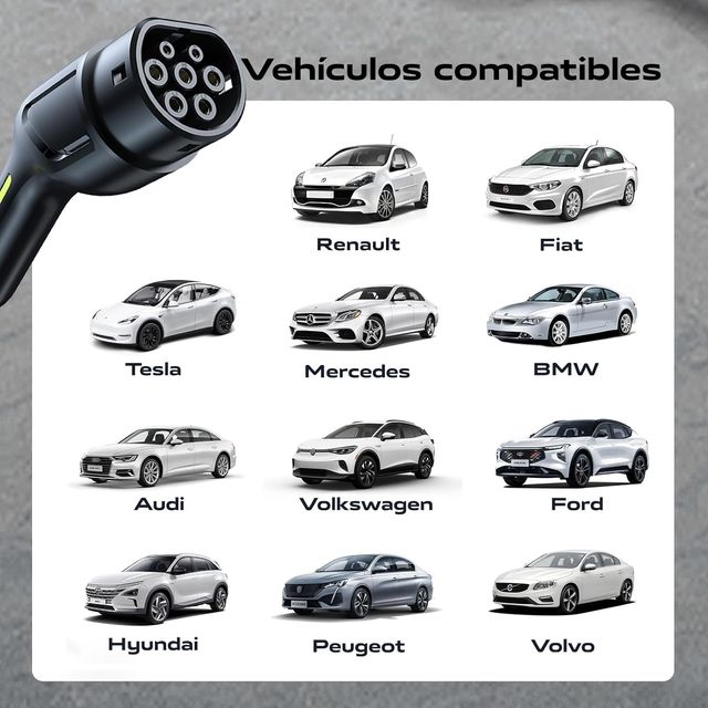 Caricatore EV VDLPOWEREU 11kW 8m Tipo2 6-16A EC3208
