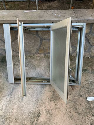 Ventana doble de aluminio