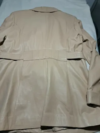 Parka 3/4 de piel auténtica Kırcılar color crema