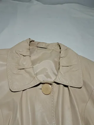 Parka 3/4 de piel auténtica Kırcılar color crema
