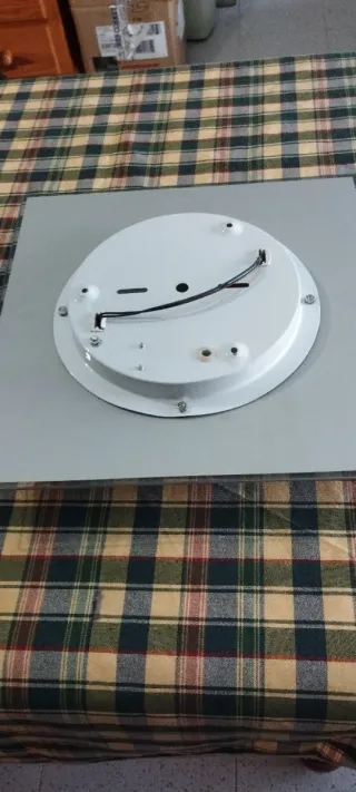 Lámpara plafón techo cristal y metal