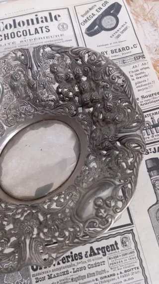 Svuota tasche vintage in metallo argentato