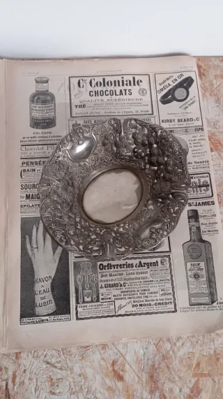 Svuota tasche vintage in metallo argentato