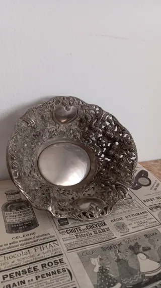 Svuota tasche vintage in metallo argentato