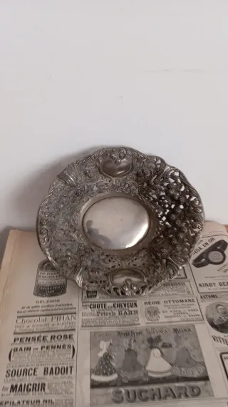 Svuota tasche vintage in metallo argentato