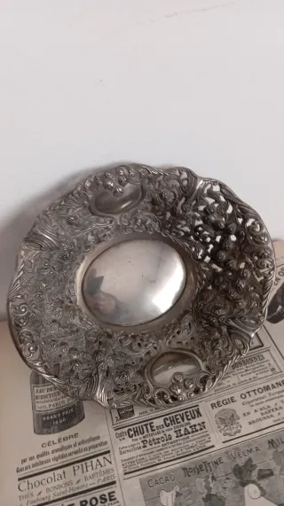 Svuota tasche vintage in metallo argentato