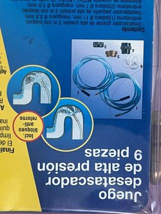 Kit Desatascador Alta Presión 9 Piezas TOP CRAFT